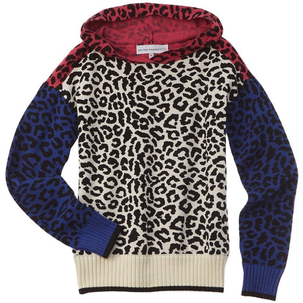 Central Park West Kid Multi Leopard Sweater
